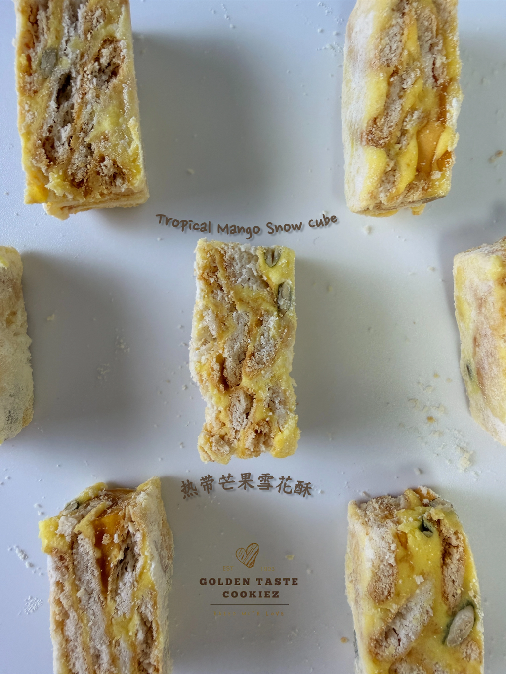 Tropical Mango Snow Cube 热带芒果雪花酥