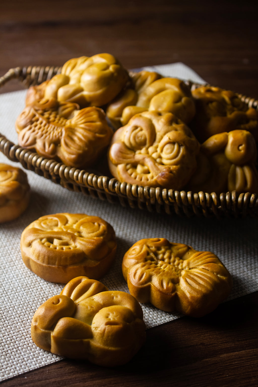 Mini Mooncake Pandan/Lotus/Red Bean - 迷你月饼 斑斓/莲蓉/红豆 - 50g x 12pcs